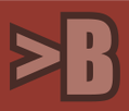 B logo red