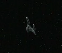 The USS Excalibur, disabled by the M-5 computer.