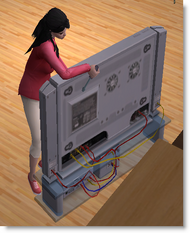 Sims fixing TV