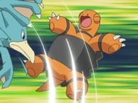 EP405 Golduck usando golpes furia