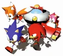 Sonic and Tails, Amy, Knuckles and Robotnik