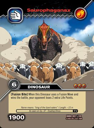 Image Saurophaganax Tcg Card Dinosaur King