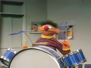 E&BErniePlaystheDrumsWhileBertKnocks