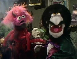 Pink Creature and Magician