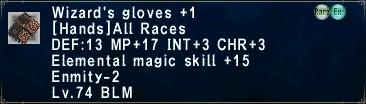 Wizard's Gloves +1