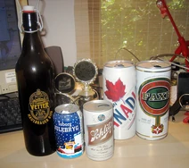 Some old beer empties