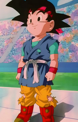 Goku Jr. before fighting with Vegeta Jr.