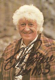 Jon pertwee signed postcard