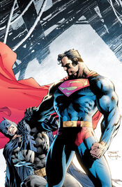 Batman and Superman fight