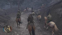 American Army riding into battle