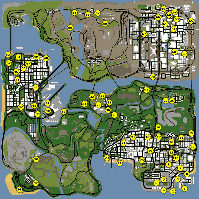 Mapas e Información para GTA San Andreas Mapas e Información para GTA San Andreas