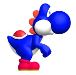 Blue YoshiSMWWii