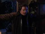Shadow being hit with a fire poker