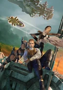 Ilustración Balthier-Fran FFXII