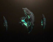 Night alien starships