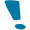 Exclamation mark-blue