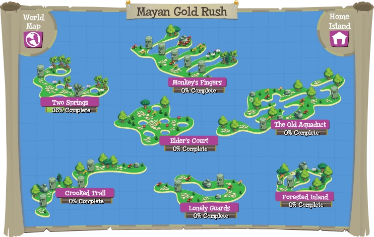 gold rush map. Featured on:Mayan Gold Rush,