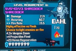 Shredder Shredder SMG incendiary regen