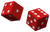 Two red dice
