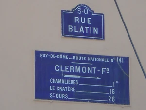 RN141 - Plaque Clermont-Ferrand