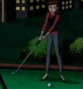 Gwen jugando minigolf