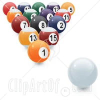 11215-An-8-Ball-Rack-Of-Numbered-Pool-Balls-And-The-Cue-Ball-Ready-To-Be-Broken-Clipart-Illustration