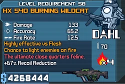 HX 540 Burning Wildcat OBY