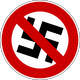 Hakenkreuz im Verbotsschild
