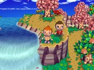 Straight corner cliff waterfall