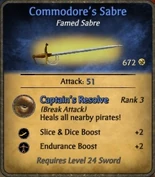 Commodore's Sabre