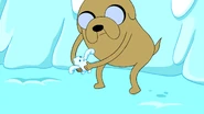 S1e3 jake holding snow creature
