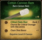 Cotton cannon ram