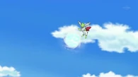 EP637 Shaymin usando tajo aereo