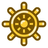 Golden Wheel Pin