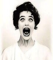 Scared woman