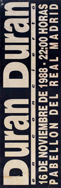 Poster duran duran 1988 spain 16 november