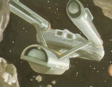 A Class J starship (aft view)