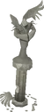 Collapsing gravestone