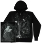 Leather Jacket Zip Hoodie