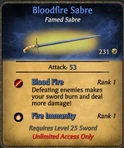 Bloodfire sabre
