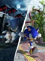 Sonic Unleashed Artwork - Sonic The Hedgehog And Sonic The Werehog (Chun-nan)