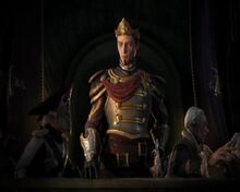 Logan <br /> looking down on his sibling's victory.