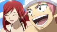 Natsu and Erza on vacation