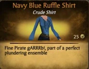 Navy Blue Ruffle Shirt