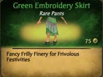 Green Embroidery Skirt
