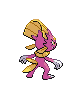 Imagen posterior de Weavile variocolor macho en la quinta generación