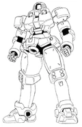 OZ-06MS Leo Front View Lineart