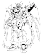 OZ-13MS Gundam Epyon Front View Lineart