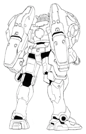 WF-02MD (OZ-03MD) Virgo II Back View Lineart