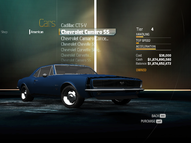 File1967 Camaro SS in the PS3 Xbox 360 and PC versions of